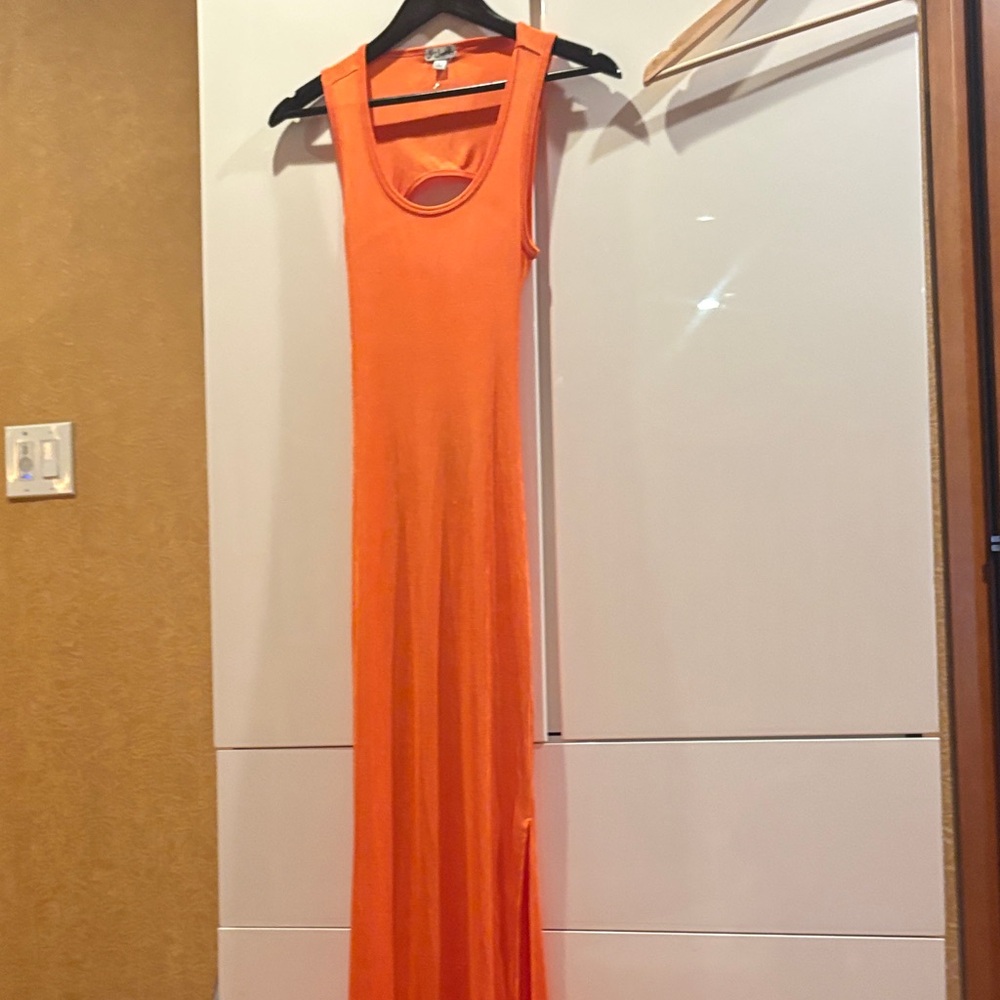 J for Justify Vibrant Orange Maxi Dress